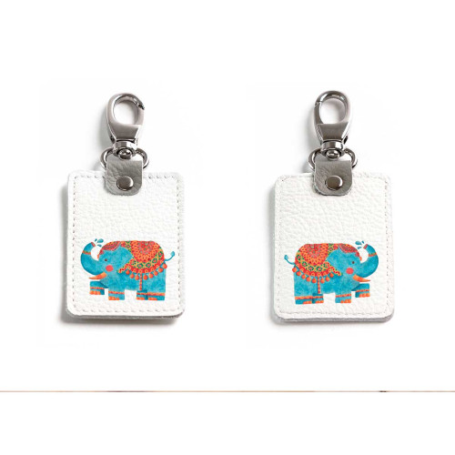 Брелок (Прямоугольный ) TRI1 «Blue elephant»