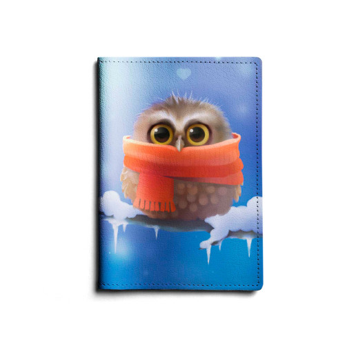 Обложка для паспорта, PAS1 «Owl in scarf»