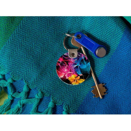 Брелок (Круглый) TRI4 «Flowers»