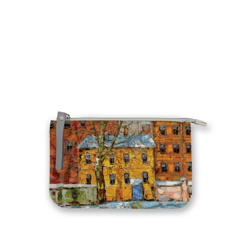 Косметичка, KOS6 «Дерево и желтый домик ранней весной»