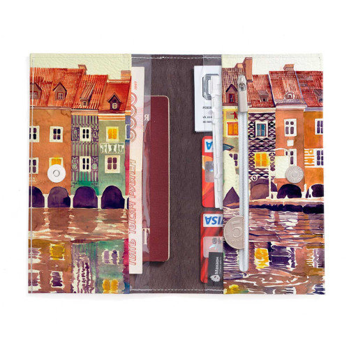 Портмоне PRS3 «The city watercolor»
