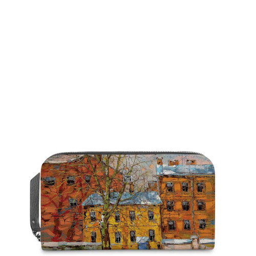 Кошелек PR14 «Дерево и желтый домик ранней весной»