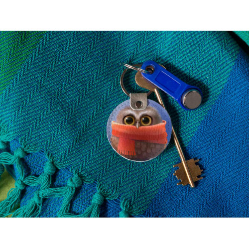 Брелок (Круглый) TRI4 «Owl in scarf»