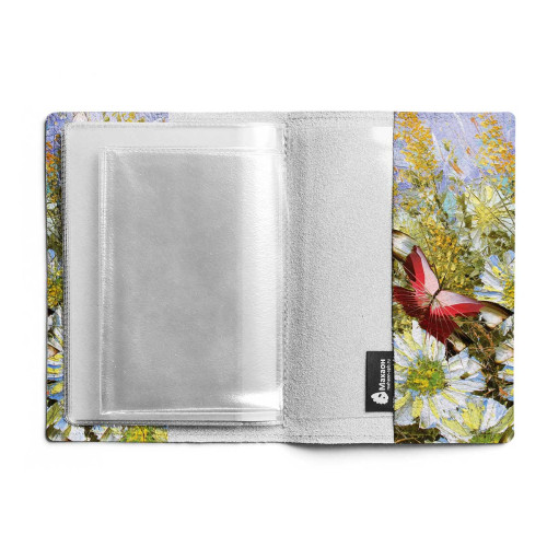 Обложка для автодокументов, AUT1 «Бабочки и цветы»