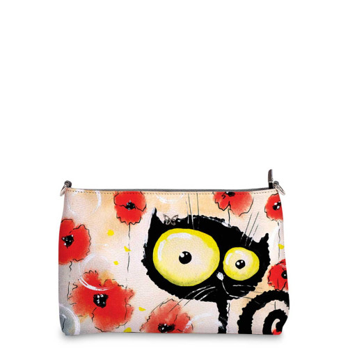Сумка шолдер, BAG3 «Flower cat»