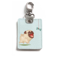 Брелок (Прямоугольный ) TRI1 «Dog with bone»