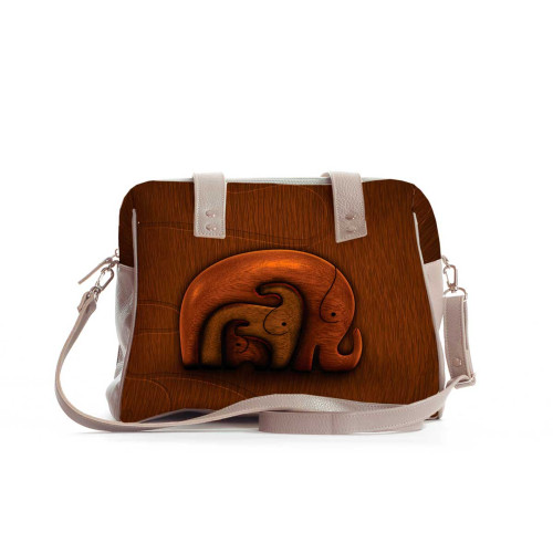 Сумка на плечо BAG5 «Деревянные слоны»