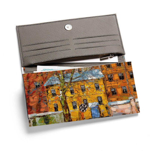 Кошелек, PRS1 «Дерево и желтый домик ранней весной»