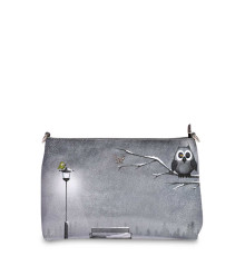 Сумка шолдер, BAG3 «Owl & bird»