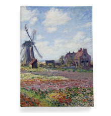 Обложка для паспорта, PAS2 «Claude Monet Tulip Field and windmill»