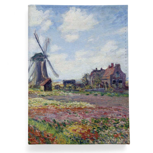 Обложка для паспорта, PAS2 «Claude Monet Tulip Field and windmill»