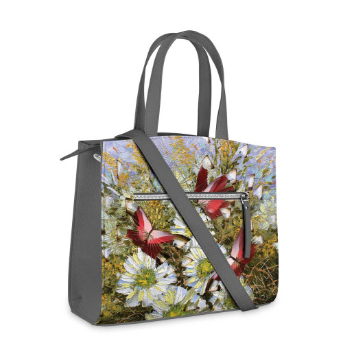 Сумка на руку, BG91 «Бабочки и цветы»