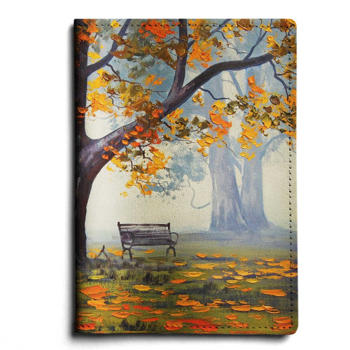 Обложка для паспорта, PAS1 «Autumn bench»