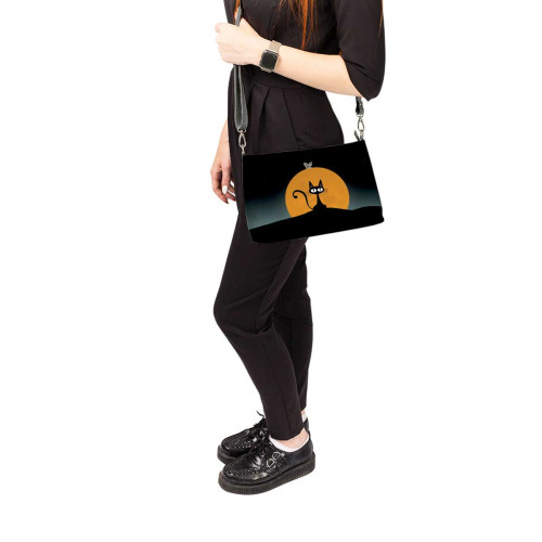 Сумка шолдер, BAG3 «Кот с луной»