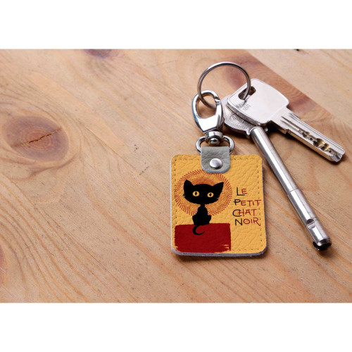 Брелок (Прямоугольный ) TRI1 «Small black cat»