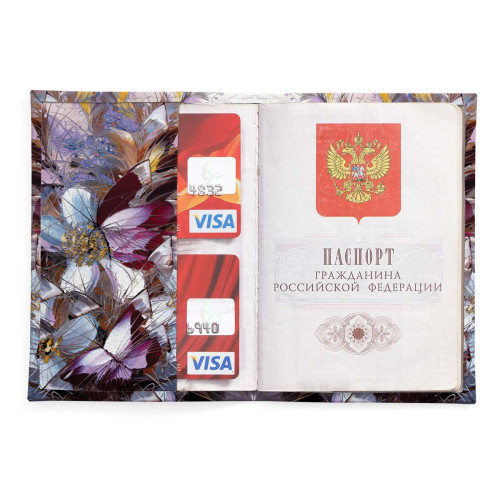 Обложка для паспорта, PAS2 «Бабочки 3»