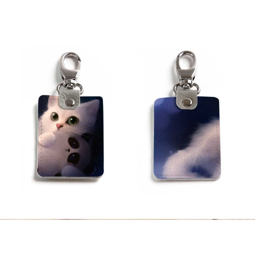 Брелок (Прямоугольный ) TRI1 «Cat & Panda»