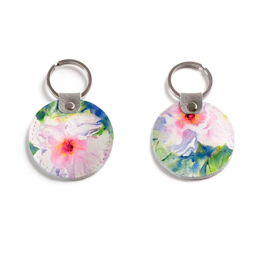 Брелок (Круглый) TRI4 «Two peonies»