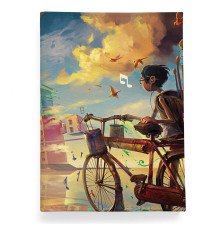 Обложка для паспорта, PAS2 «Мальчик и велосипед»