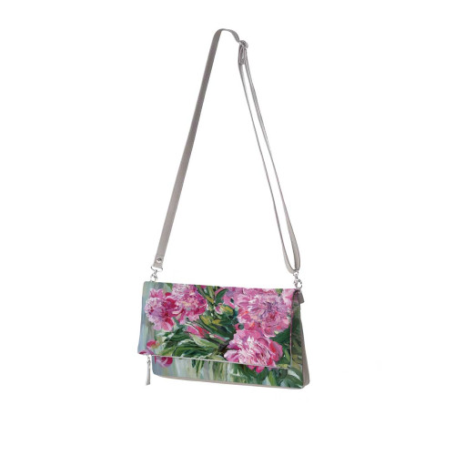 Клатч, кросс-боди KHL3 «Пионы 2»