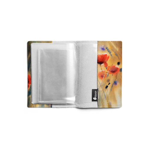 Обложка для паспорта, PAS1 «Flowers poppies»