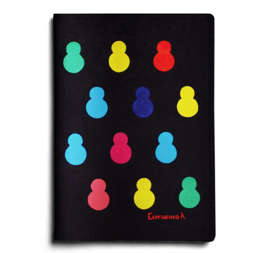 Обложка для паспорта, PAS1 «Черные матрешки»