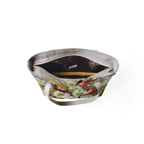 Сумка тоут BAG9 «Бабочки и цветы»