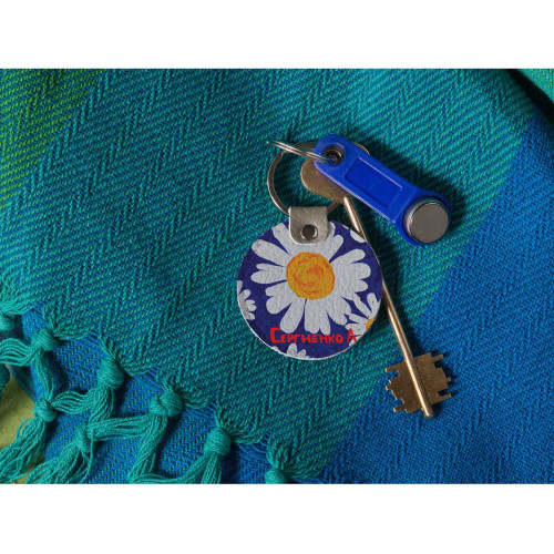 Брелок (Круглый) TRI4 «Ромашки»