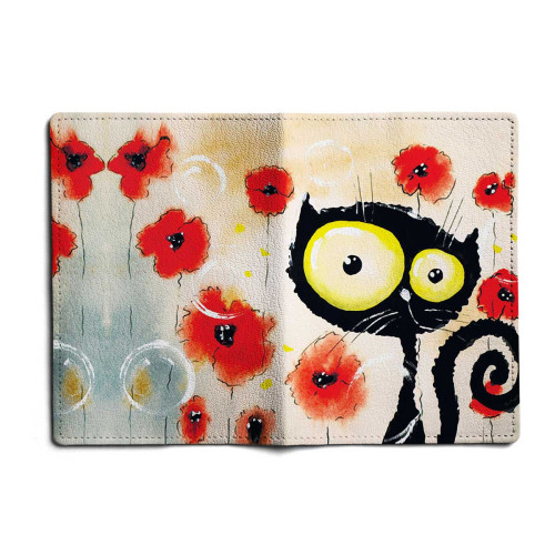Обложка для автодокументов, AUT1 «Flower cat»