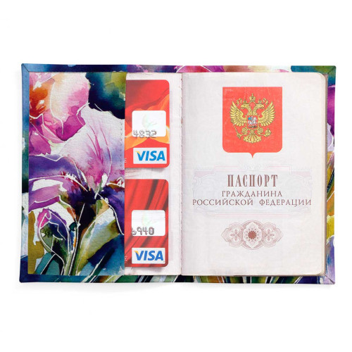Обложка для паспорта, PAS2 «Irisy akvarel»