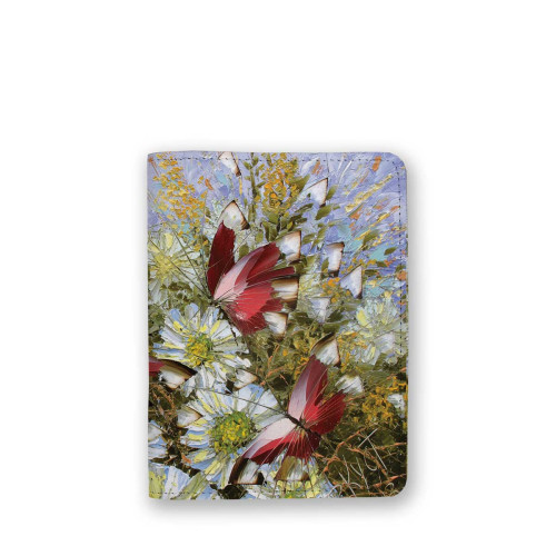 Обложка для паспорта, PAS4 «Бабочки и цветы»