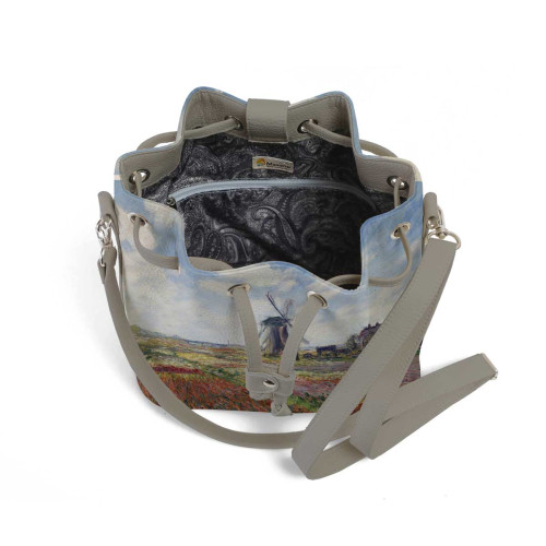 Сумка на плечо BG16 «Claude Monet Tulip Field and windmill»