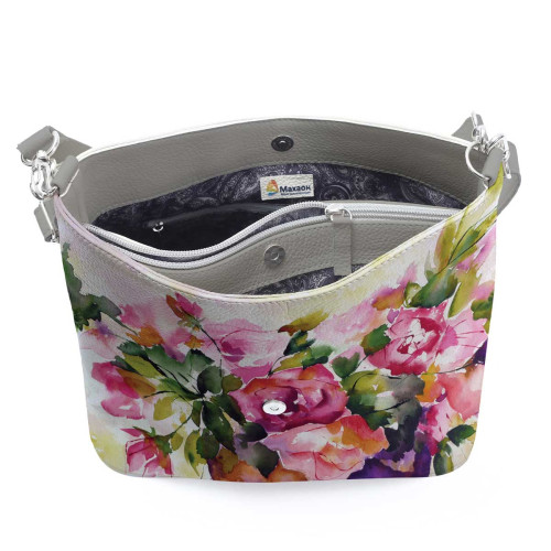 Сумка на плечо BG12 «Watercolor flowers in vase»