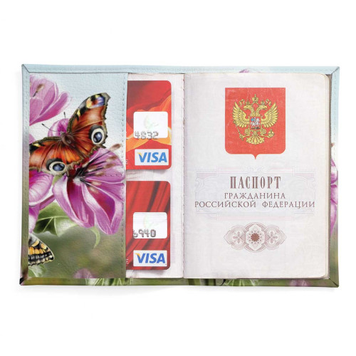 Обложка для паспорта, PAS2 «Бабочки большие»