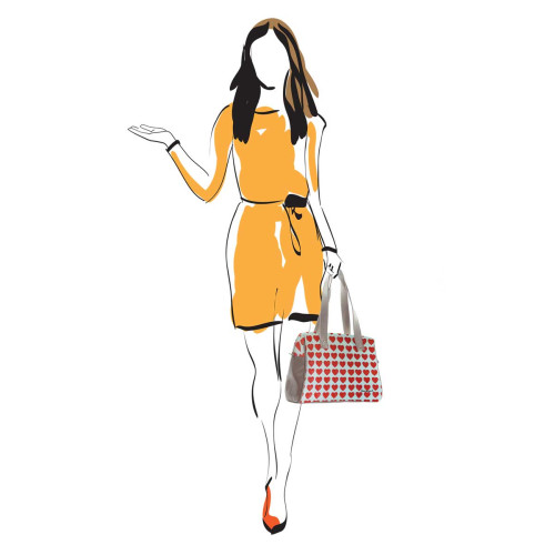 Сумка на плечо BAG5 «Сердечки»