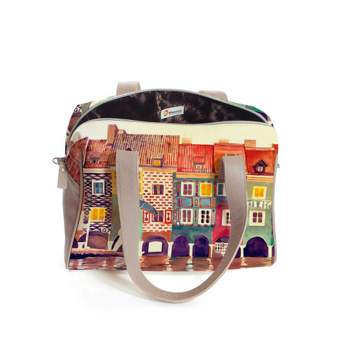 Сумка на плечо BAG5 «The city watercolor»