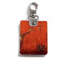 Брелок (Прямоугольный ) TRI1 «Барышня и дракон»