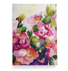 Обложка для автодокументов, AUT2 «Watercolor flowers in vase»