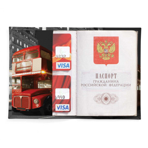 Обложка для паспорта, PAS2 «London Bus»