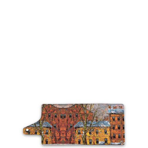 Кошелек мини, кардхолдер, PR24 «Дерево и желтый домик ранней весной»