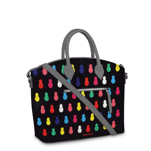 Сумка на руку, BG82 «Черные матрешки»