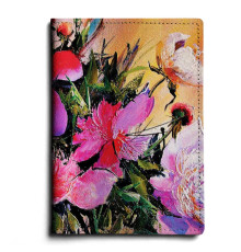 Обложка для автодокументов, AUT1 «Пионы на розовом»