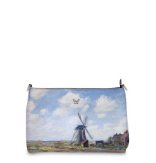 Сумка шолдер, BAG3 «Claude Monet Tulip Field and windmill»