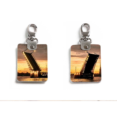 Брелок (Прямоугольный ) TRI1 «Мосты-2»