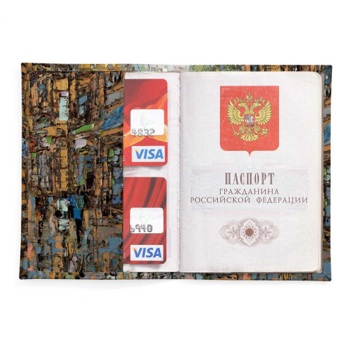 Обложка для паспорта, PAS2 «Летний день на петербургской улице»