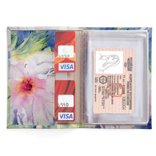 Обложка для автодокументов, AUT2 «Two peonies»