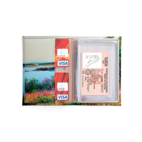 Обложка для автодокументов, AUT2 «Весенняя Волга»