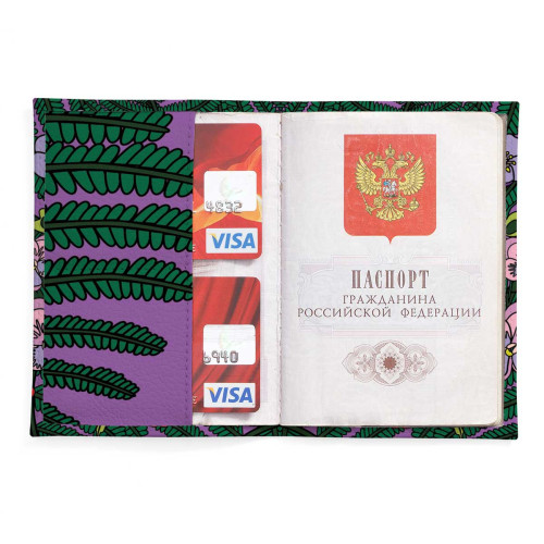 Обложка для паспорта, PAS2 «Анютины глазки»