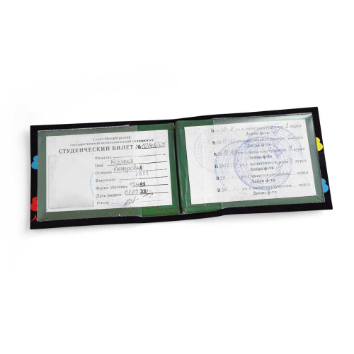 Обложка для студенческого билет STD1 «Черные матрешки»