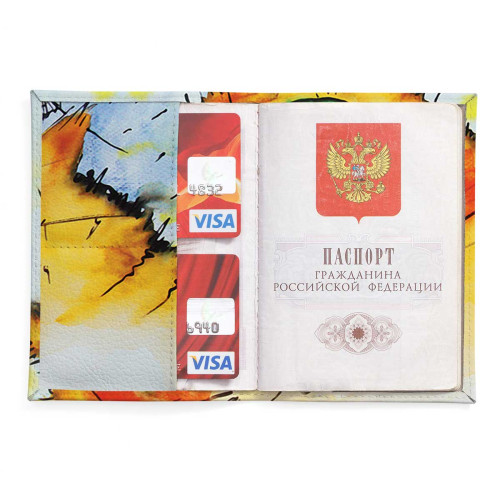 Обложка для паспорта, PAS2 «Crazy cat»